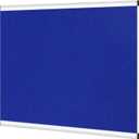 VIZ-PRO Notice Board Felt Blue, 36 X 24 Inches, Silver Aluminium Frame