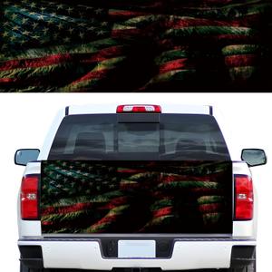 Truck Tailgate Wraps Decal - 66x23.6 in Vinyl Decals & Graphics for Trucks, American Flag Design, Patriotic Truck Accessories, Patriotic Car America Flag Decals for Trucks Car Decor