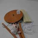 Wood Grain Vintage Pleated Floor Lamp, Farmhouse MCM Floor Lamp Standing Lamp Tall Lamp for Living Room, Office, Bedroom, Reading