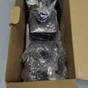 Cisily Kitchen Soap Dispenser Set with Sink Caddy, 12 Oz Glass Bottle, Hand and Dish Soap Dispenser Set with Sponge Holder, Black Stainless Steel Kitchen Countertop Sink Organizer Accessories