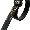 Meowoo Ring Sizer Measuring Tool with Magnifier, for Ring Measurer and Ring Sizer Clear and Intuitive Reading. Plastic Ring Sizer with Lens, 1-17