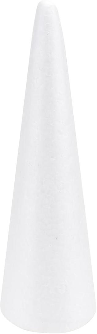 Amosfun Craft Foam Cone Shaped Foam for DIY Craft Christmas Tree Table Centerpiece Decoration 30cm