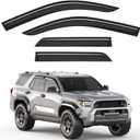 Tape-on Rain Guards Fit for Toyota 4Runner 2025 2026, Extra Durable Window Visors Vent Visors Vent Shades Wind Deflector Dark Smoke Car Tape-on with Thicker 4PCS