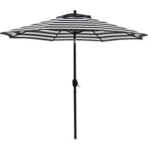 Sunnyglade 9' Patio Umbrella Outdoor Table Umbrella with 8 Sturdy Ribs (Black and White)