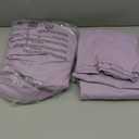 Amazon Basics Lightweight Super Soft Breathable Brushed Microfiber 4-Piece Sheet Set with 14-Inch Deep Pockets, Wrinkle Resistant, Queen, Frosted Lavender, Solid