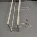 ShellKingdom Over The Toilet Storage Shelf, Toilet Paper Holder Stand Shelves, Punch-Free Bathroom Storage Rack with 2 Hooks, Small Space Organizers for Bathroom, Home, Countertop, White (1 Tier)