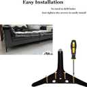 4.7 inch/12cm Matte Black Metal Furniture Legs Set of 4, DIY Replacement for Short Cabinet Legs, Sofa Legs, Small Dresser Legs