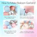 139 Pieces Gender Reveal Balloon Garland Arch Kit with Pink and Blue Balloons, Silver Balloons for Boy or Girl, Gender Reveal Decorations, Birthday Party
