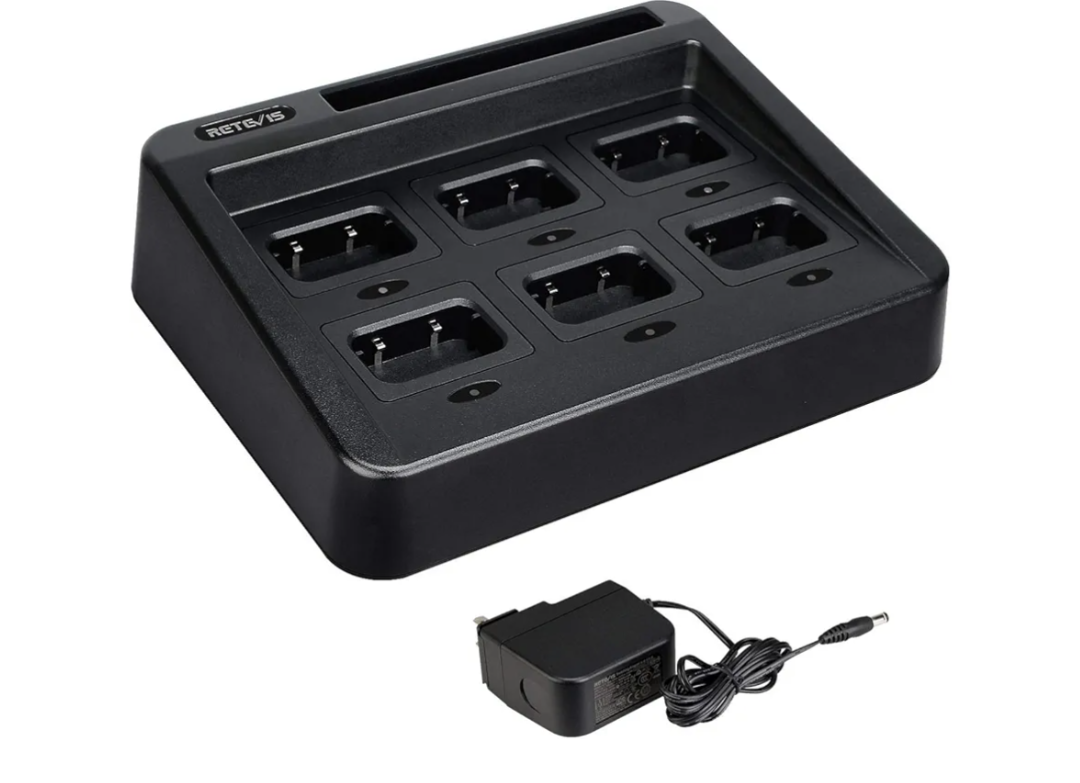 Retevis RT48 Walkie Talkie Charger, Six-Way Multi Unit Charger ONLY Compatible with Retevis RT48 Two Way Radios and Batteries, Walkie Talkie Charging Station with Removable Socket(1 Pack)