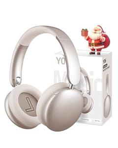Wentronic Y06 Noise Cancelling Headphones, 58H Playtime and 5 EQ Music Modes Wireless Over Ear Bluetooth Headphones with Microphone, Lossless Audio, Multipoint Connection, Foldable, Lightweight, Starlight