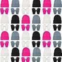 48 Pcs Bulk Winter Knit Beanies Gloves Men Women Warm Beanie Touchscreen Gloves Set Cozy Winter Accessories (Vibrant Color)