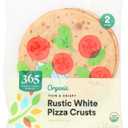 4 x 365 by Whole Foods Market, Organic Rustic White Pizza Crusts, 7 Inch, 2 Count, 3.5 Ounce (EXP 04/27/26)