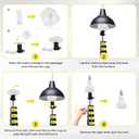 26FT Reach Light Bulb Changer with Extension Pole, for High Ceilings with Cage Style and Suction Cup Bulb Changers, 5-20FT Aluminum Bulbs Telescopic Pole Changers for Recessed Lights