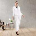 Marycrafts Women's 2 Buttons Business Blazer Pant Suit Set for Work