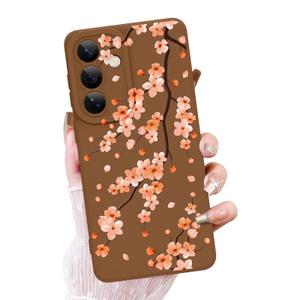 OOK Floral Case for Samsung Galaxy S26 Plus, Cute Cherry Blossom, Brown