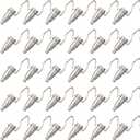 Blulu 30 Pcs Adjustable Metal Art Gallery Display Wire Rope Hanger Hooks, Wire Rope Rail Hooks, Hanger System Accessories, for 1mm-2mm Wire Rope