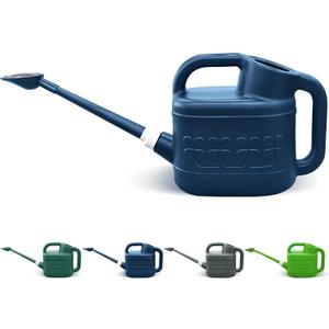 2 Gallon Watering Can for Outdoor Plants, Plant Watering Can with Removable Long Spout and Stainless Steel Sprinkler Head, Large Water Can for Garden Flowers Vegetables (Dark Blue)