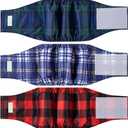wegreeco Small Dog Diapers Male,Reusable Belly Bands for Male Dogs,Washable Doggie Puppy Male Diapers Wraps,Medium Large Size (5 Pack Large, Checkered Pattern)