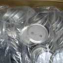 600 Pieces Blank Button Making Supplies Round Badge Parts Metal Pin Button Kit for Badge Make Machine, Including Metal Shells Back Cover and Clear Film(2.28 Inches)