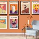 DIYGEMDOT 6 Pack DIY Paint by Numbers Kit for Adults & Beginners, Cocktail Easy Paint by Number Kits, 9.8 X 13.8 inches for Home Decor