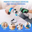 Arm Bike for Physical Therapy, Home Fitness Desk Bike for Seniors, Portable Rehabilitation Exerciser and Resistance Bands for Arm and Shoulder Workout with Adjustable Resistance, Powerful Sunction
