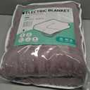 Electric Heated Blanket 72"x84" Full Size, Soft Coral Fleece with 4 Heating Levels and 10 Hours Auto-Off, Machine Washable, Cozy Plush Fabric for Home, Purple