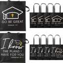 Fun Express Religious Graduation Black Tote Bags, 12 Pieces