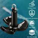 River Anchor Kit,8-30lbs Boat River Anchor for Jon Boat Pontoon Bass Kayak, 10lb up to 15FT Boat
