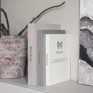 Decorative Books for Home Decor - Decorative Books for Coffee Table, Linen - Minimalist - Aesthetic - Fake - Faux Books for Decoration, Photo Storage and Keepsake Box, Motivational Animal Theme