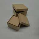 4 Pack Square Nesting Gift Boxes with Lids for Presents, Assorted Sizes, Stacking Decorative Goodie Box for Holiday, Wedding, Birthday, Party Favors (Brown)