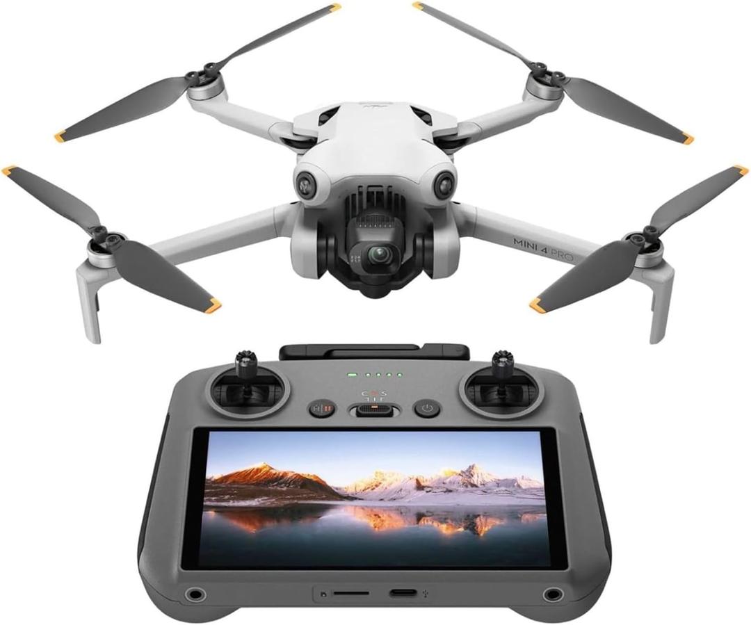 DJI Mini 4 Pro (DJI RC 2), Drones with Camera for Adults 4K, Under 0.549 lbs/249 g, 34 Mins Flight Time, 20km Max Video Transmission Distance, Omnidirectional Vision Sensing, Mini Drone for Beginners