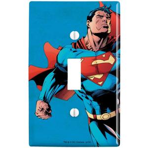 GRAPHICS & MORE Superman Character Plastic Wall Decor Toggle Light Switch Plate Cover