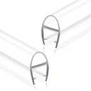 39in U-Type Shower Seal Strip, Water Block for 3/8"Frameless Glass Door