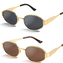 livho 2025 Trendy Oval Sunglasses - Stylish Polarized Shades for Everyday - Retro Metal Frames