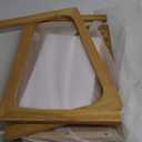 Custom C-shaped Sofa Side Table Wood Coffee Table Living Room Furniture Adjustable Bamboo Sofa Side Table With Rotating Wheel