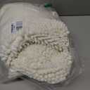 H.VERSAILTEX Bath Mats for Bathroom Non Slip Extra Thick Chenille Striped Bath Rug 24" x 36" Absorbent Non Skid Fluffy Soft Shaggy Rugs Washable Dry Fast Plush Mats for Indoor, Bath Room, Tub - Cream