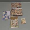 157 Pcs DIY Vintage Journal Set for Women Gifts Scrapbook Diary Supplies including Aesthetic Journals, Scrapbook Paper, Washi Stickers, Scrapbook Stickers (Red Edge)