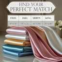 DECOLURE Satin Fitted Sheet Queen Size (1 PC) – Luxuriously Smooth & Softer Than Silk Bed Sheets w/ 15 Inch Deep Pocket Hypoallergenic Wrinkle Free, Secure Snug Fit, Elastic Corner Straps (Gold)