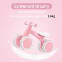SEREED Baby Balance Bike for 1 Year Old Boys Girls 12-24 Month Toddler Balance Bike, 4 Wheels Toddler First Bike, First Birthday Gifts (Pink New)