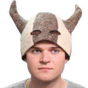 Wool Sauna Hat for Men and Women Protect Hair Viking Grey - Sauna Cap for Men - Banya Hat for Men - Felt Wool - Executioner