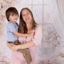 Kate Floral Photography Backdrops Mother's Day Photo Background Window White Backdrop, 7x5ft