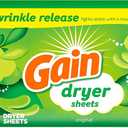 Gain dryer sheets Plus Wrinkle Release, Original Scent, 120 Count, Fights static with a touch of scent, laundry sheets