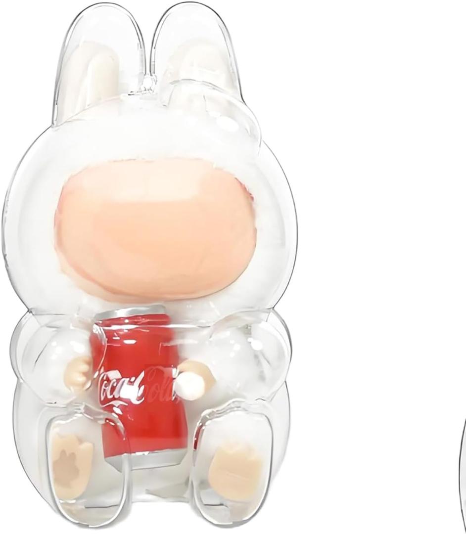 Clear Acrylic Protective Case for 17cm Doll - Protective Display Cover for Blind Box Figures, Dust-Resistant Doll Storage Box (Pumpkin & Compatible with Cola Sit)