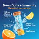 Nuun Immunity Electrolyte Tablets with Vitamin D, C, E, & A, Ginger, Elderberry, Magnesium & 4 Other Essential Electrolytes, Vegan, Orange Citrus, 8 Pack (80 Servings Total) (EXP 07/01/27)