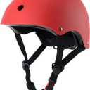 Kids Bike Helmet, Adjustable and Multi-Sport, from Toddler to Youth, 3 Sizes (Small: 48-54 cm / 18.9"-21.3", Red)