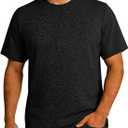 Men's Athletic T Shirts Crew Neck Breathable Quick-Dry Short Sleeve Workout T Shirt for Gym Running Fitness 1&2&5 Pack (Black, XL)