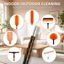 10FT Heavy-Duty Fiberglass Telescoping Extension Pole with Twist Lock,Non-Conductive for Electrical Safety,High Stiffness for Painting,Cleaning,Dusting,Window Washing–Universal 3/4" Threaded Tip