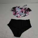 Swimsuit for Women Ruffle Swimwear Top Teen Girl Bathing Suit High Waisted Tummy Control Shorts Cute Summer Swim Suits M