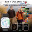 Smart Watch, GPS & Free Maps, 1.96" HD Screen, AI, Bluetooth Call & Text, Health, Fitness & 24/7 Sleep Tracker, 100+ Workout Modes, 5 ATM Water-Resistance, for Men & Women, Android & iOS, 2 Bands