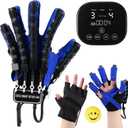 Rehabilitation Robot Glove for Stroke Hemiplegia Finger Hand Stroke Recovery Equipment for Left or Right Robotic Hand Trainer with Heating Massage Mirror Glove (Right Hand, L)